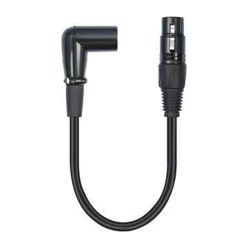 Cable de Audio XLR Macho a Hembra - Negro, Montaje con Tornillo, Cable de Extensión para Micrófono y Mezclador