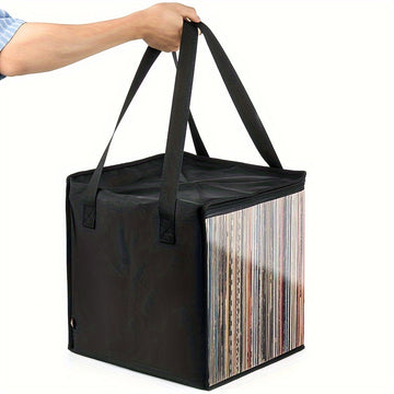 Estuche de viaje para discos de vinilo con caja transparente de TPU, apto para 50 discos y álbumes LP de 12 pulgadas, ideal para colección, viajes, conciertos, funda protectora con ventana transparente
