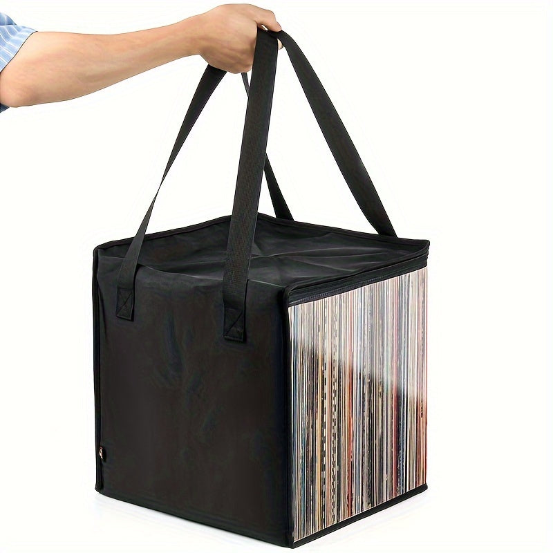 Estuche de viaje para discos de vinilo con caja transparente de TPU, apto para 50 discos y álbumes LP de 12 pulgadas, ideal para colección, viajes, conciertos, funda protectora con ventana transparente
