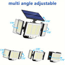 1 unidad/2 unidades de luz solar exterior, luz de seguridad con 348 LEDs y control remoto, foco de pared con sensor de movimiento de 3 cabezales, 270° de ángulo amplio, 3 modos de iluminación, lámpara para jardín, patio, garaje, puerta principal, piscina