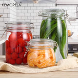 Tarro de Almacenamiento de Vidrio Borosilicato KEMORELA de 1 pieza con Tapa Hermética - Libre de BPA, Apto para Lavavajillas, Ideal para Granos de Café, Frutas, Nueces y Más - Disponible en Tamaños de 500/750/1000/1500ml