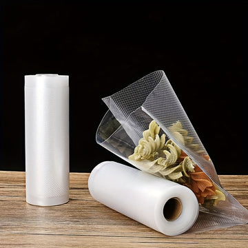 1 Rollo de Bolsas Selladoras al Vacío Resistentes para Uso Comercial - Libres de BPA, Antipunción, Grado Comercial para Conservación de Alimentos y Preparación de Comidas, Bolsas de Almacenamiento Transparentes para Cocina para Carne, Frutas y Más