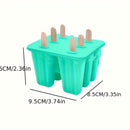 Formas para paletas de hielo, moldes para paletas de silicona de un solo paquete o dos piezas libres de BPA, reutilizables y de fácil desmoldeo (verde y azul)