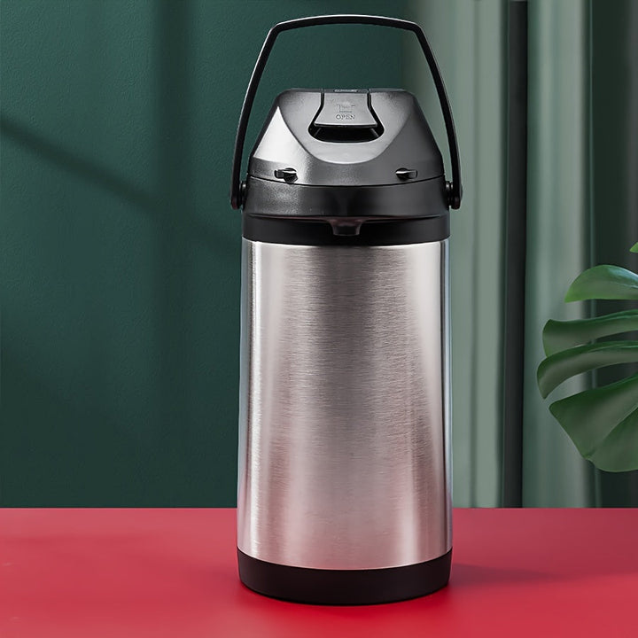 Botella de Agua Caliente Aislada de Acero Inoxidable de 3L con Grifo Fácil de Presionar - Gran Capacidad para Uso en Casa, Coche y Cocina - Mantiene las Bebidas Calientes o Frías - Diseño Duradero y Portátil