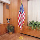 Base para asta de bandera dorada para interiores – ABS plástico resistente, con peso para mayor estabilidad, compatible con astas de 1.3”, 1.1” y 0.9”, ideal para decoración de hogar u oficina