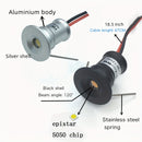 9 piezas de mini luces LED empotradas para techo DC12V, focos regulables de 1W para exteriores, luces en negro y plata, 3000K blanco cálido, lámparas LED pequeñas, 6000K blanco frío, para vitrinas, dormitorio, fiestas, KTV, DJ, bricolaje, escaleras e ilu