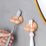 Soporte para Cepillo de Dientes 1pc, Ventosa Divertida para Cepillos, Estante de Almacenamiento para Decoración de Baño, Pequeño Clip