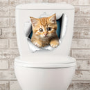 Adhesivo Para Tapa De Inodoro Con Lindo Patrón De Gato, Pegatina Autoadhesiva Para Tanque De Inodoro, Pegatina Decorativa Creativa Para Cubierta De Inodoro, Accesorios De Baño, Decoración Para El Hogar