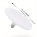 Lámpara de techo LED UFO - Estilo industrial moderno con sensor de encendido/apagado automático, base E26/E27, acabado metálico pulido y sombra de plástico duradera para almacén, oficina, sala de estar, iluminación de techos para hogar, oficina, iluminac