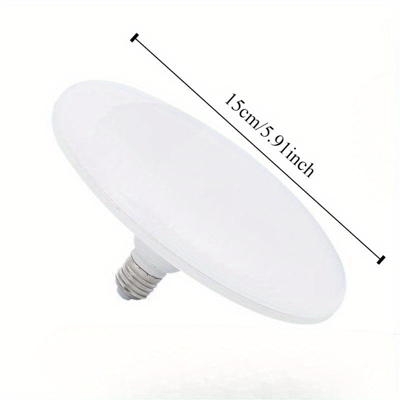 Lámpara de techo LED UFO - Estilo industrial moderno con sensor de encendido/apagado automático, base E26/E27, acabado metálico pulido y sombra de plástico duradera para almacén, oficina, sala de estar, iluminación de techos para hogar, oficina, iluminac