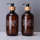 2 Piezas, Dispensador De Jabón De Plástico, Botella De Loción Para Encimera, Dispensador De Jabón Para Manos Y Platos, Botella Vacía Recargable, Decoración Para El Hogar, Accesorios De Baño