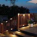 10 luces solares LED para jardín, iluminación exterior para caminos con accesorios de instalación, luces para cercas desmontables semiempotradas, ideal para jardín, escaleras, entrada, patio y paisajismo | Luces LED modernas | Batería de níquel, luces pa