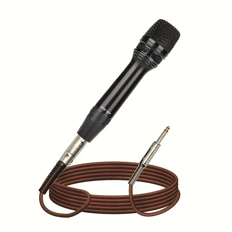 Micrófono dinámico de metal con cable de 5 metros, profesional, de mano, en forma de corazón, de un solo sentido, con interruptor, cable de 5 metros, para actuaciones en vivo y grabaciones, KTV.