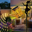 Regadera de hadas con luces solares, ideal para jardín, pérgola, porche y césped del patio, decoración festiva. Regalo perfecto para mamá, vecinos y amigos. Luces exteriores aptas para las 4 estaciones