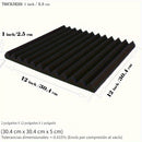 50 piezas de paneles acústicos VIBuilt de espuma de alta densidad, 12"x12"x1" negro y morado, para estudio de grabación, reducción de ruido y absorción de sonido, paneles acústicos para pared