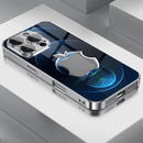 Funda para iPhone 16/16 Pro/16 Pro Max/16 Plus/16e, 15/15 Plus/15 Pro/15 Pro Max, 14/14 Plus/14 Pro/14 Pro Max, 13/13 Pro/13 Pro Max, 12/12 Pro/12 Pro Max, 11/11 Pro/11 Pro Max, 7/8 Plus, XR/XS/XS Max, con diseño de manzana en degradado azul inspirado en