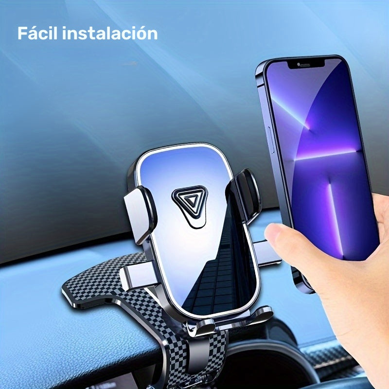 1pc Soporte universal para teléfono de coche - Material ABS, antivibración, control central, fácil instalación, ángulo ajustable, sin carga - Accesorio de conducción segura, sin batería