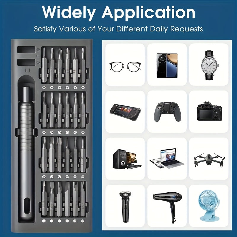 Juego de destornilladores de precisión 25 en 1, kit de herramientas multifuncional para reparar celulares y tabletas, plástico duradero, sin carga - Incluye varias puntas, kit de reparación para celulares