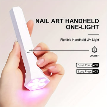 Linterna Relajante de Manicura Portátil con 6 Bombillas LED, Lámpara para Curar Esmalte en Casa