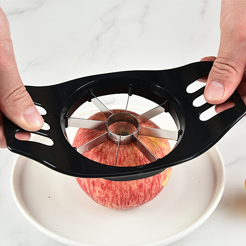 Rebanador y Pelador de Manzanas de Acero Inoxidable - Duradero, Cortador de Frutas Manual con Cuchillas Uniformes, Mango Ergonómico, Utensilio de Cocina para Manzanas Cortadas Perfectamente, Cortador de Frutas