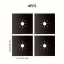 4pcs Tapetes Protectoras para Estufa de Gas de Teflón - Antiadherentes, Fáciles de Limpiar, Resistentes al Aceite y la Grasa, Almohadillas de Cocina Resistentes al Calor, para Seguridad en la Cocina / Equipo de Alimentación, Ideal para Chef Caseros