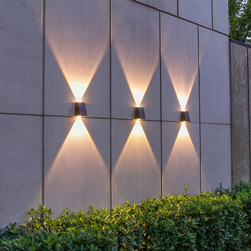 2 unidades, Lámpara solar de pared con LED de alto lumen para jardín, patio, porche y garaje, decoración de jardín