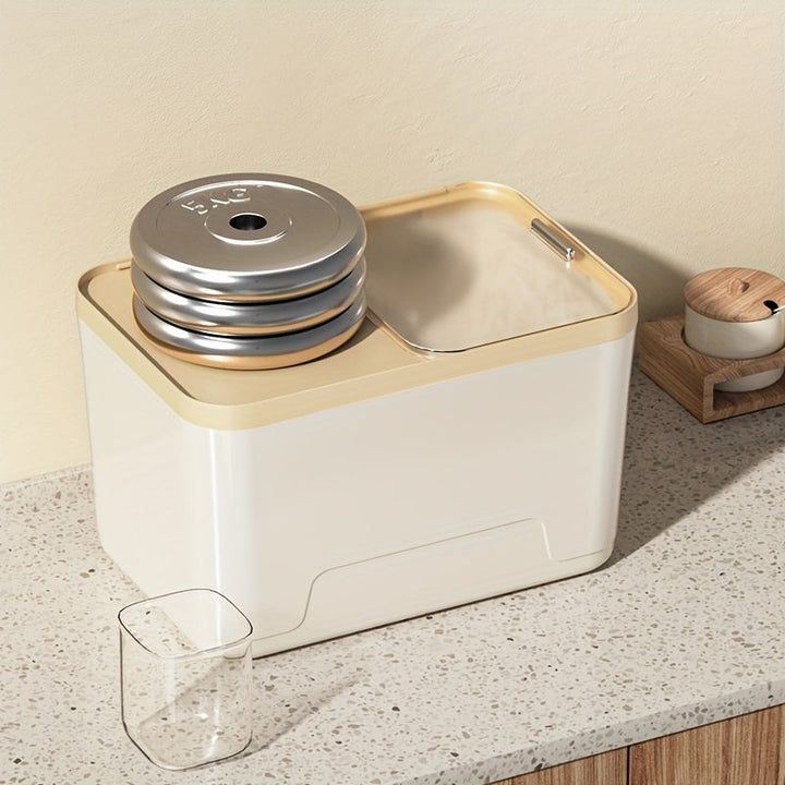 Dispensador de Arroz Premium Sellado - 5.0kg/10.0kg/15.0kg, Hermético y Antihumedad, Recipiente para Alimentos de Plástico de Alta Calidad, Caja de Almacenamiento para Granos y Cereales, Contenedor para Harina, Sin Necesidad de Electricidad