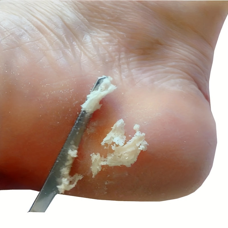 1pc Cuchillo de Acero Inoxidable para Pies - Removedor de Piel Muerta, Afeitadora de Uñas de los Dedos, Raspador de Callos para Pedicura y Cuidado de Pies, Suministros de Pedicura