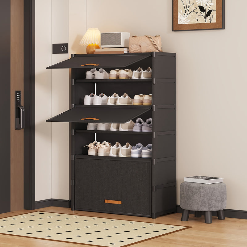 Armario de almacenamiento de zapatos metálico de varias plantas UDEAR, organizador contemporáneo de pie para hogar, aula, oficina, cocina - No requiere ensamblaje, estante de almacenamiento duradero de múltiples usos, organizador de almacenamiento de zap