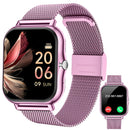 Smartwatch con Correa de Malla de Acero Inoxidable, Modos Deportivos Múltiples, Compatible con Sistemas iPhone y Android, La Mejor Elección para Regalo
