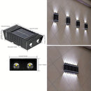 (4 unidades/Caja) Luces de lavado de pared solares al aire libre IP44 para decoración de jardín, nuevo estilo de luces de pared ambientales para cercas