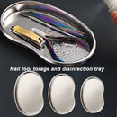 Bandeja de Almacenamiento o Desinfección para Herramientas de Uñas en Tamaño Grande, Mediano y Pequeño, Ideal para Estudio de Manicura y DIY