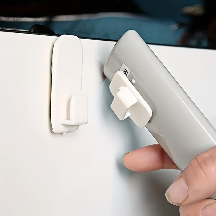 1 Par/2 Pares/10 Pares de Ganchos Adhesivos Multifuncionales, Ganchos para Control Remoto, Ganchos Adhesivos Fuertes sin Clavos ni Rastros, Estante de Almacenamiento para Control Remoto de TV y Aire Acondicionado, Ganchos de Utilidad