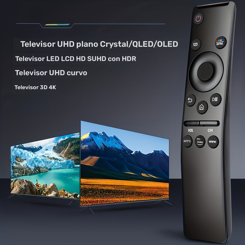 Control Remoto Universal para TV Samsung, Infrarrojo, Alimentado por Batería, Compatible con LED, QLED, UHD, SUHD, HDR, LCD, Curvo, Solar, HDTV, 4K, 8K, 3D, Smart TVs - No Incluye Batería