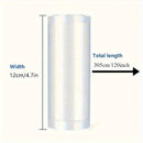 1 Rollo de Bolsas para Sellado al Vacío Extra Largas - 305 cm (10 pies), Bolsas de Almacenamiento de Comida Resistentes y Antifugas, Diseño Compacto Ahorrador de Espacio para Preparación de Comidas, Conservación del Fresco - Ideal para Hogar, Restaurante