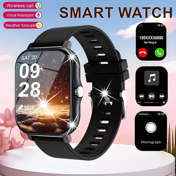 Reloj Inteligente Unisex con Llamadas Inalámbricas, Asistente de Voz AI, Pantalla Táctil Completa, Notificaciones de Mensajes y Múltiples Modos Deportivos - Compatible con Teléfonos Android y Apple