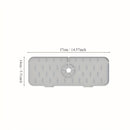 Bandeja Antideslizante de Silicona para Grifo, Protector Impermeable y Secado Rápido con Diseño Inclinado 5° para Control de Flujo de Agua, Anti-Reflujo Multiusos, Bordes Plegables Fáciles de Limpiar, Tapete Resistente al Calor para Secar Platos en Encim