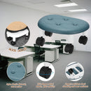 Silla de oficina versátil con asiento giratorio de 4 ruedas - Ideal para el hogar, la oficina y el garaje, fácil de mover, estructura de plástico resistente, opciones en negro, blanco, verde y azul marino, silla de escritorio con ruedas