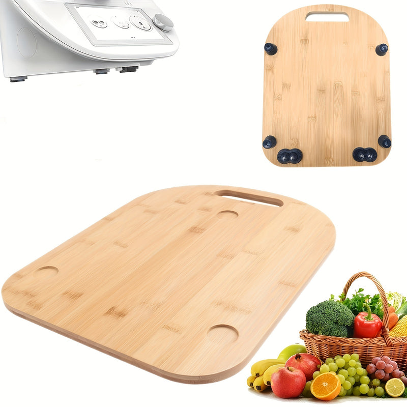 Tablero deslizante de madera acrílica para procesadores de alimentos - Rodillo de liberación rápida antideslizante, superficie suave y duradera para licuadoras, mezcladores, molinillos - Compatible con modelos TM6/TM5, accesorios para licuadoras de alime