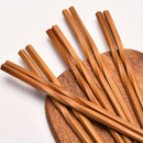 1/5 Pares De Palillos De Bambú Natural, Juego De 24cm/9.4in De Estilo Chino, Palillos Puntiagudos Carbonizados Para El Hogar, Cubiertos, Suministros De Cocina