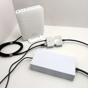 YAOSHENG Gen 3 V4 Adaptador Ethernet PoE Starlink SPX de 250W 2 en 1 con Cable Integrado - 135W, Compatible con HomeKit, Protección contra Sobretensión y Sobreintensidad para Cámaras IP, APs Inalámbricos, Alimentación Red para Dispositivos, Equipo Modern
