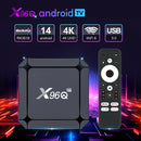 X96Q 3518 Caja de TV inteligente con Android 14, 4K Ultra HD, soporte BT HDR, WIFI6, USB3.0, búsqueda de voz, interfaz de usuario personalizable, chip RK3518 de alta rendimiento de 4 núcleos, procesador gráfico Mail 450, Miracast, DLNA, Airplay, reflejo