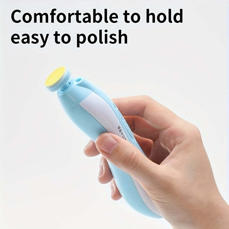 Kit de Cortaúñas Eléctrico 6 en 1 para Adolescentes, Rosa y Azul - Incluye Luz LED, 6 Alisadores y Lima, Seguro y Fácil de Usar desde Jóvenes hasta Adultos - Ideal para Manicura y Pedicura, Accesorios para Uñas