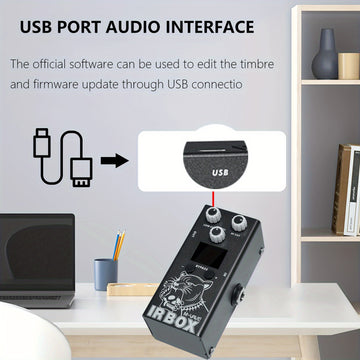 CAJA DE IR Guitarra Bajo Multiefectos 32 Opciones de Presets Disponibles Ajustes de Aplicación de Teléfono, Ecualizador de 9 Segmentos, Como Efector de Ecualizador Individual