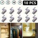 Pack de 10 luces automáticas para gabinetes con cadena a batería, encendido táctil, altura ajustable, estilo moderno | LED de alta luminosidad, ideal para cocinas, armarios y salones, fácil instalación