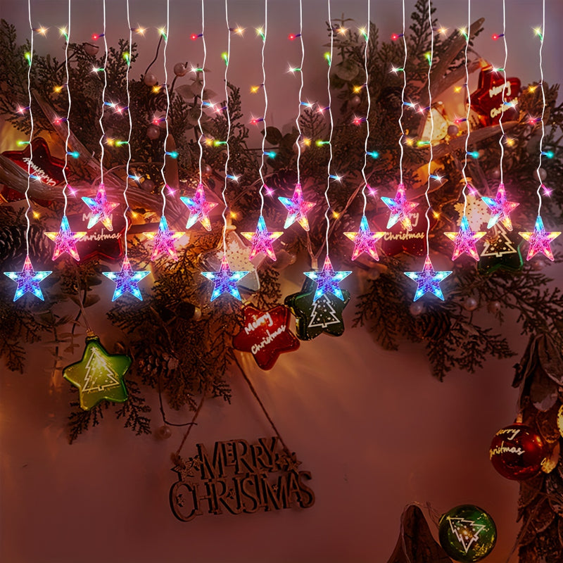 Encantadoras Luces de Cadena de Estrellas de 160 LED - Alimentadas por USB, 3.51 metros con 8 Modos de Iluminación para Regalos Perfectos, Bodas, Dormitorios y Fiestas (Batería No Incluida), Perfectas para Regalos de Navidad, Oficina Festiva, Dormitorio,