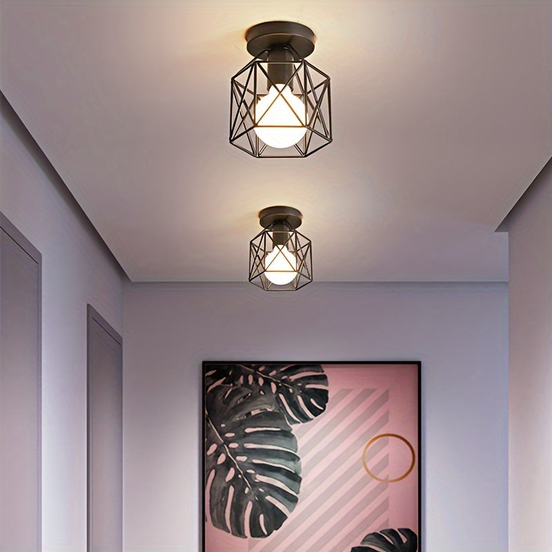 2 luces de techo modernas nórdicas, base de bombilla E27, iluminación fija para cocina, pasillo, balcón y foyer sin bombillas.