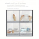 Estante de ducha de esquina de acero inoxidable - Estante triangular de barra plana engrosada sin perforaciones para la organización del baño y la cocina