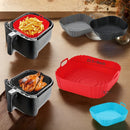 2 paquetes de revestimientos de silicona para freidora de aire, bandejas para hornear reutilizables de 9 pulgadas cuadradas, accesorios antiadherentes para horno, utensilios de cocina para herramientas para hornear