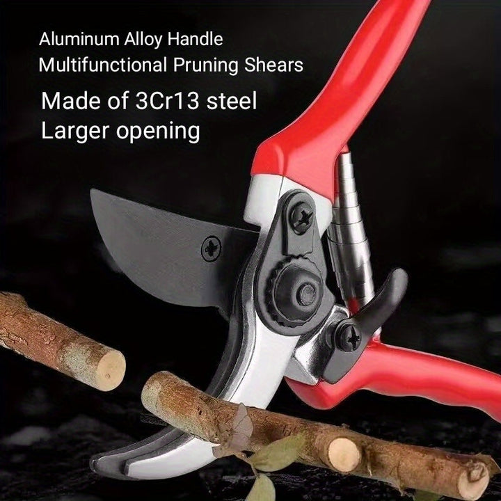 Tijeras de poda profesionales de acero al carbono de 8,5 pulgadas, tijeras de poda de mano de alta resistencia, herramientas de tijeras de jardinería, operación manual moderna, no requiere electricidad